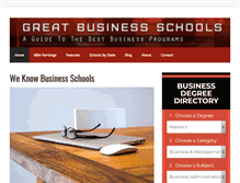 Tablet Screenshot of greatbusinessschools.org